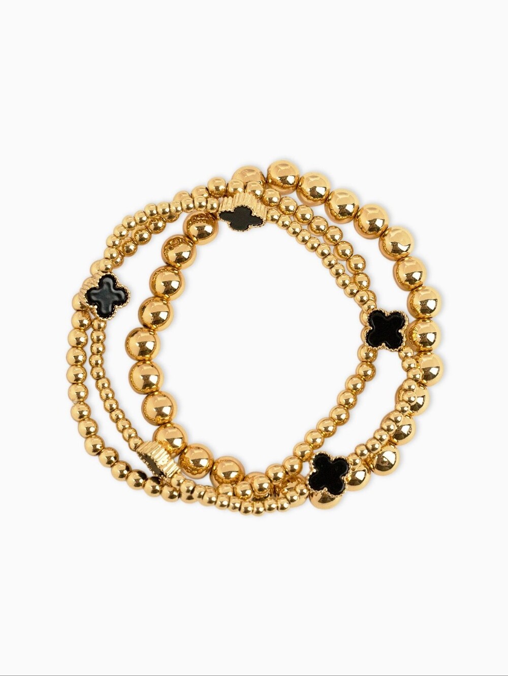 Sessori Clover Stretch Bead Bracelets, Set of 3 NWT